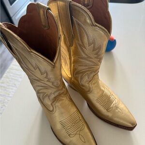 Gold Western Cowboy Boots